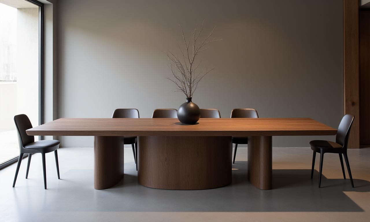 Table Monolithe en chêne massif dans un style contemporain